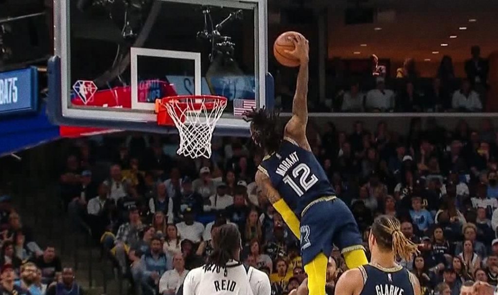 Lebron James Enthused By Ja Morants Spectacular Poster Dunk In Game