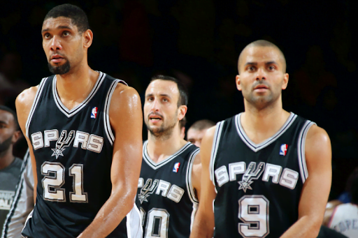 Tim Duncan, Tony Parker and Manu Ginobili