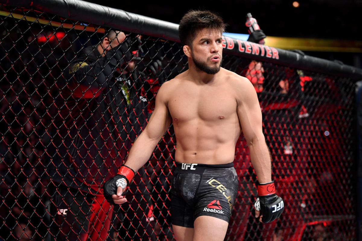 Henry Cejudo inside the octagon