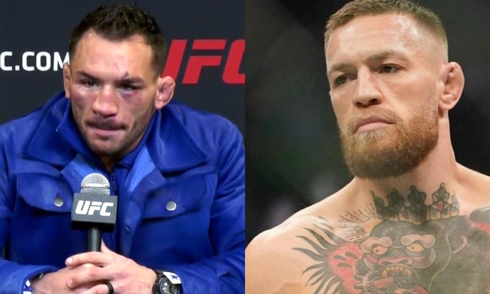 Watch Conor Mcgregor Brutally Shoves Two Hand To Michael Chandlers Face During Nasty