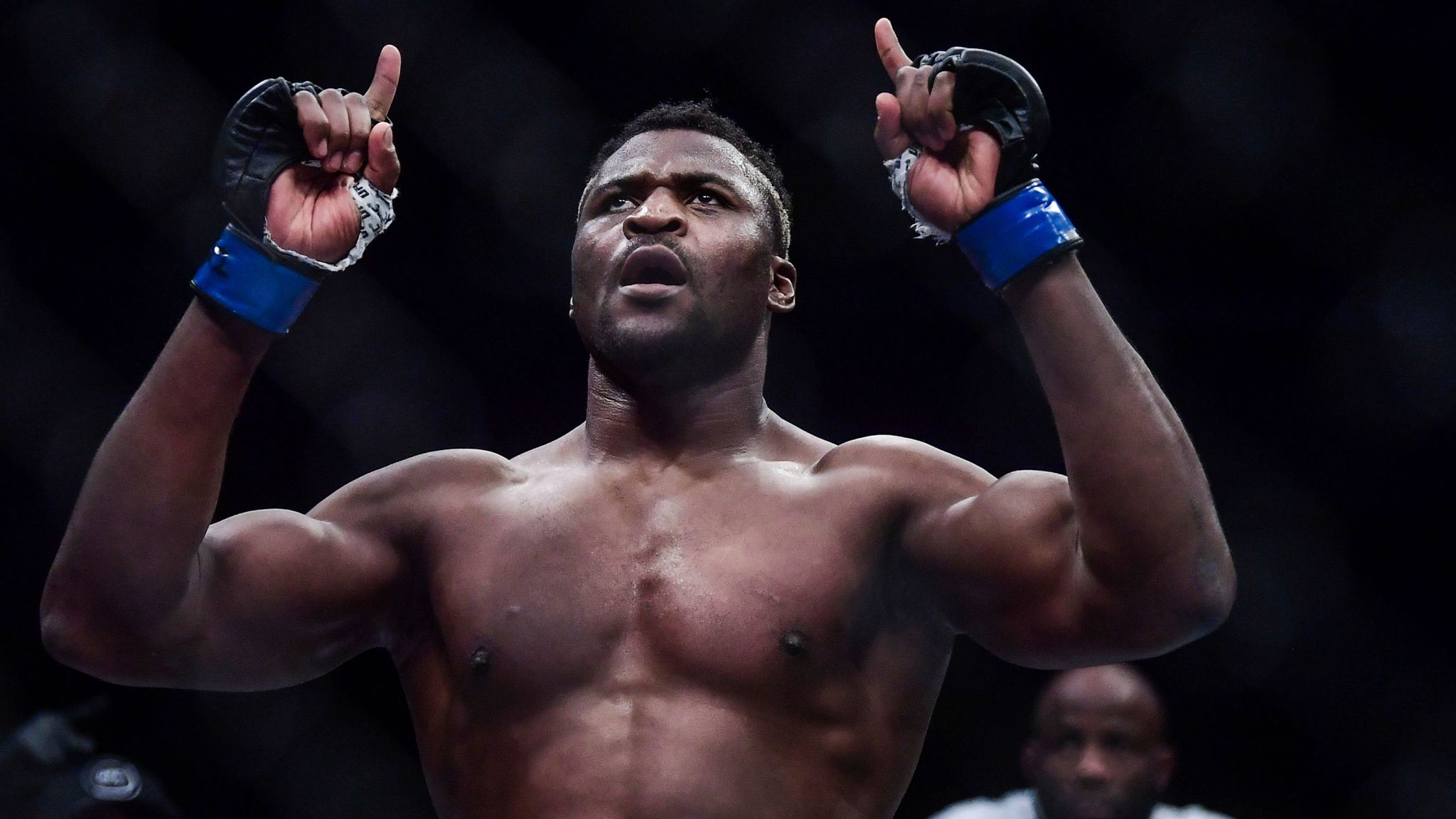 francis ngannou inside the octagon