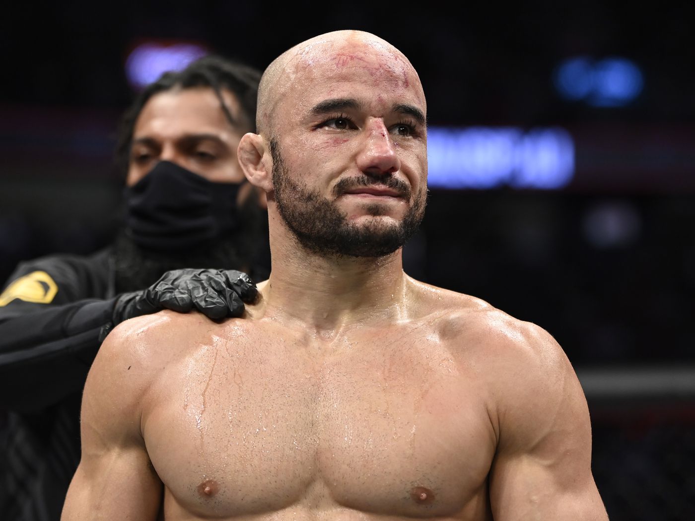 Marlon Moraes inside the octagon