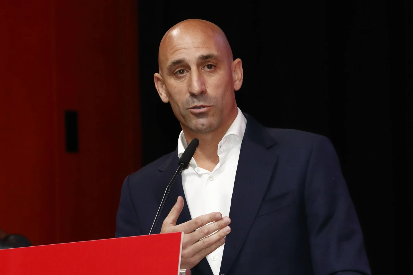 Luis Rubiales in the meeting held on Friday.