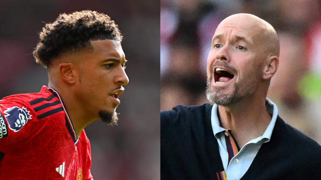 Jadon Sancho and Eric ten Hag