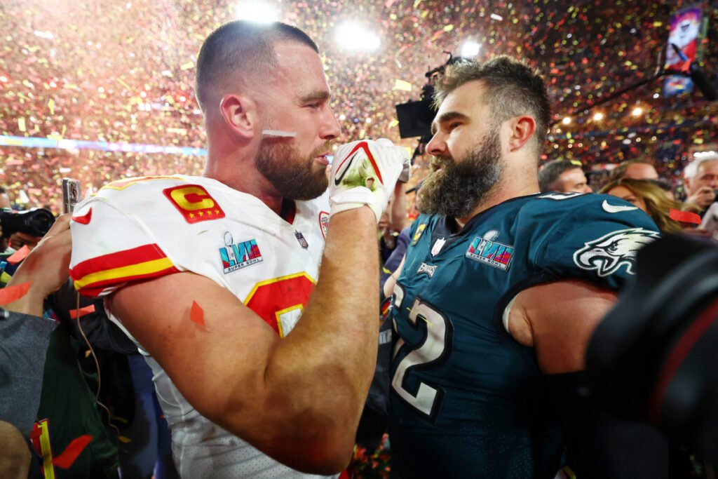 Travis Kelce and Jason Kelce 