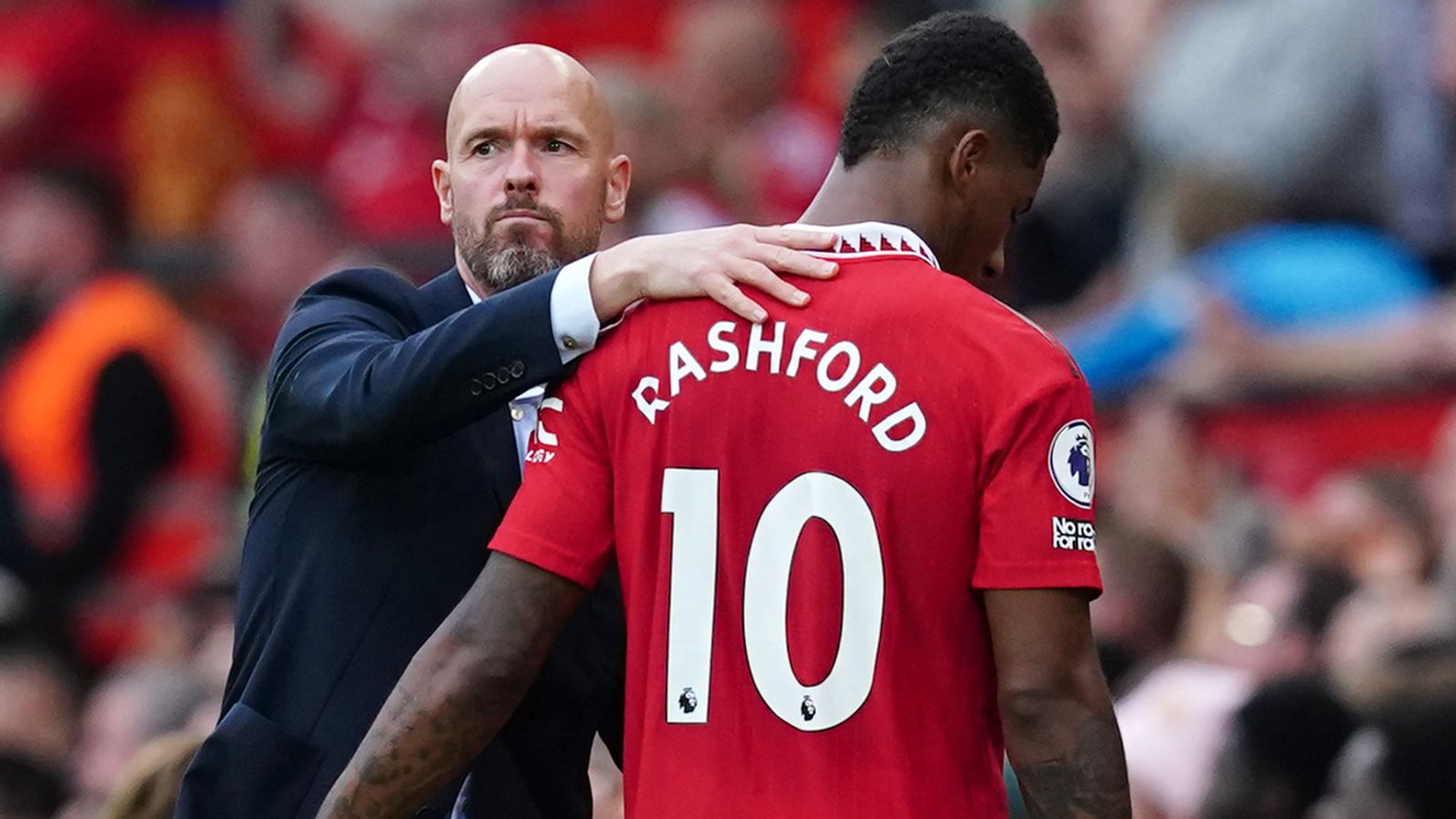 Eric Ten Hag & Marcus Rashford.