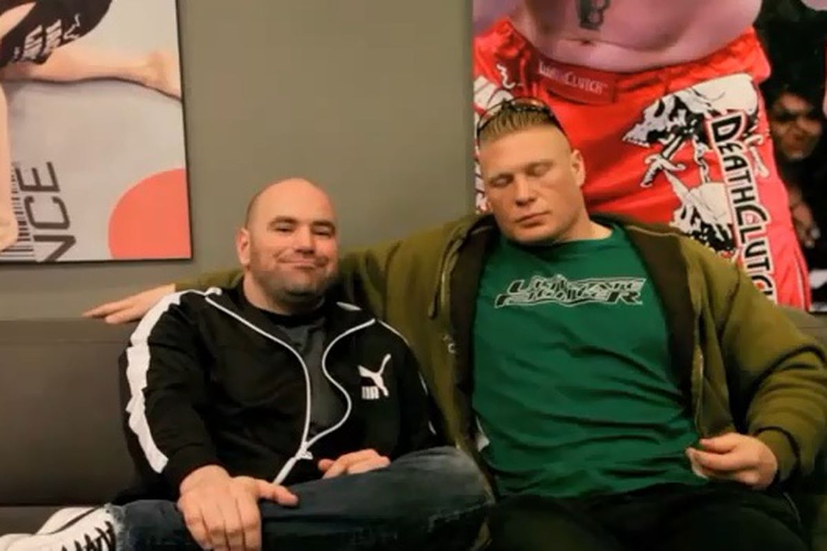 Once Dana White calmed down Brock Lesnar in Bathroom