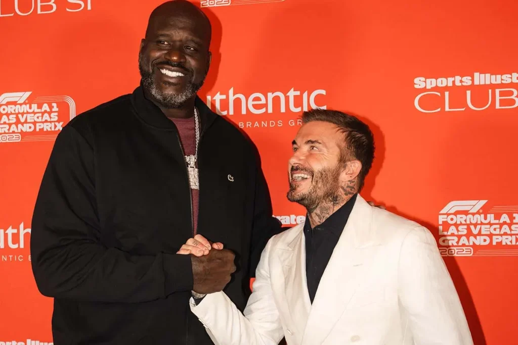 Shaquille O'Neal and David Beckham