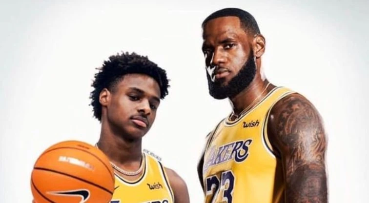 Bronny James and LeBron James