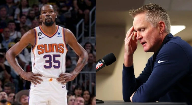 Kevin Durant and Steve Kerr