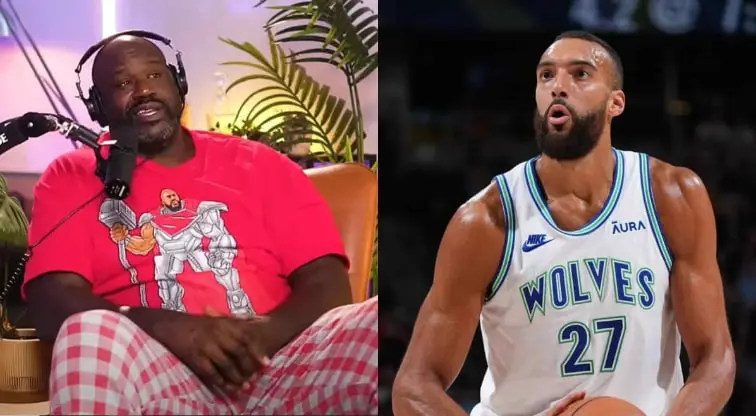 Shaquille O'Neal and Rudy Gobert