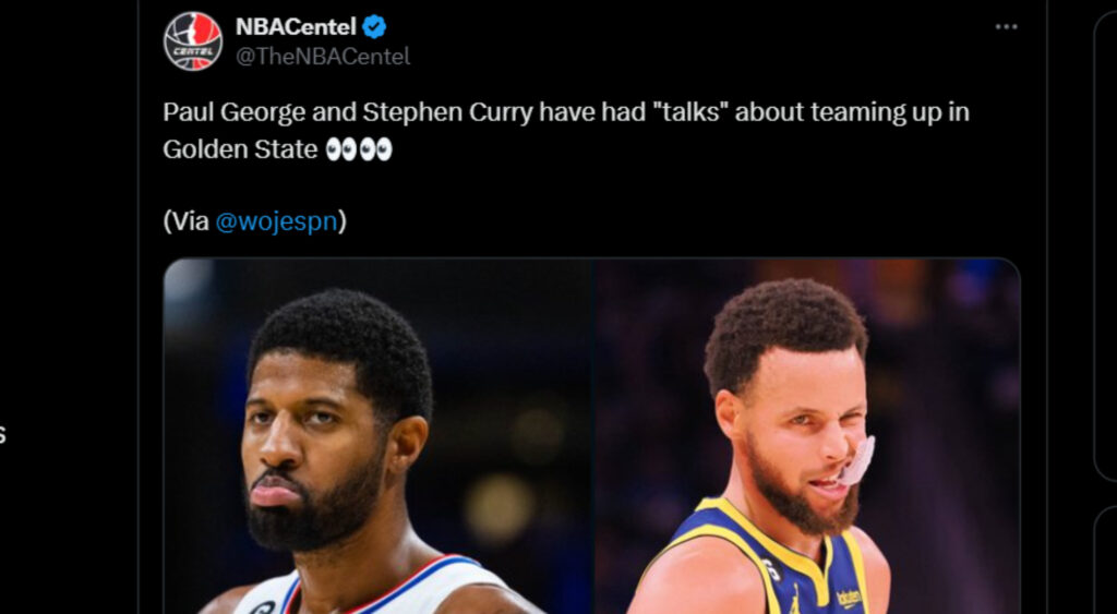 Steph Curry courted Paul George