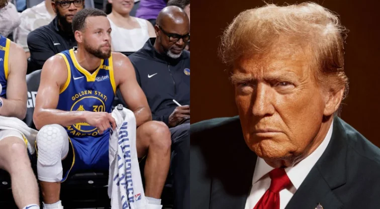 Steph Curry and Donald Trump