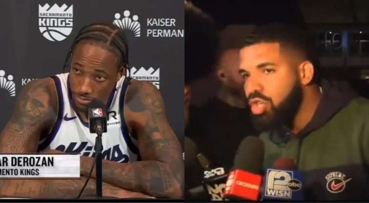 “I’ll Go Up There And Pull It Down Myself” – Rapper Drake Slams Idea Of Raptors Retiring DeMar DeRozan’s Jersey